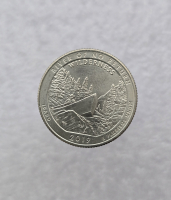 25 центов 2019г. США.  D . № 50. Резерват им. Френка Черча. Айдахо, состояние UNC.  - Мир монет