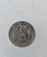 25 центов 2020г. США.  D . Национальный парк № 51 -Американского Самоа. Американское Самоа, состояние UNC.  - Мир монет