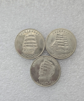 О. Гилберта.  Набор из 3 монет 1 доллар  2017г. Парусники, состояние мешковое. - Мир монет