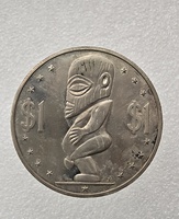 Острова Кука 1 доллар 1975 г  Тангароа - полинезийское и микронезийское божество, мешковая. - Мир монет