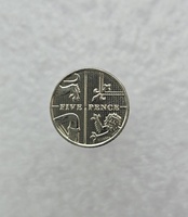 Великобритания.  5 пенни  2012 г. Елизавета II , Флаг,  мешковая, в блеске. - Мир монет