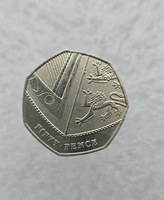 Великобритания.  50 пенни  2012 г. Елизавета II , Флаг,  мешковая. - Мир монет