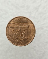 Великобритания.  2 пенни  2010 г. Елизавета II , Флаг,  aUNC - Мир монет