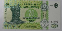  Банкнота 20 леев 2013г. Молдова, состояние UNC.. - Мир монет