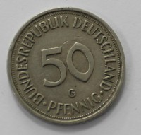 50 пфеннигов 1983г. ФРГ. G, никель, состояние VF. - Мир монет