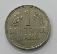 1 марка 1990г. ФРГ. G, никель,состояние VF. - Мир монет