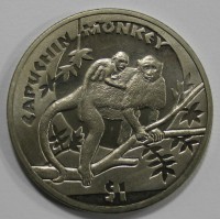 1 доллар 2009г.  Капуцин , гурт рифленый, никель, диаметр 39мм, состояние UNC. - Мир монет