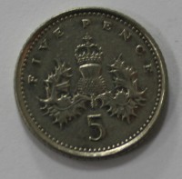 5 пенсов 2001г. Великобритания, состояние ХF-UNC - Мир монет