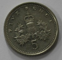 5 пенсов 2004г. Великобритания, состояние ХF-UNC - Мир монет