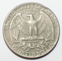 25 центов 1990г.  Р. США , состояние VF. - Мир монет