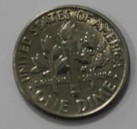 10 центов  1990г.  Р,  США, состояние VF. - Мир монет