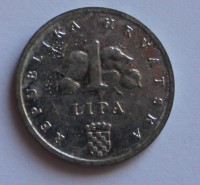 1 липа 1993г. Хорватия,состояние VF - Мир монет