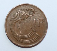 1 пенни 1974г. Ирландия, Птица ,состояние VF+ - Мир монет