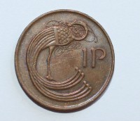 1 пенни 1982г. Ирландия, Птица ,состояние VF - Мир монет
