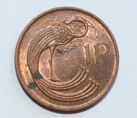 1 пенни 1986г. Ирландия, Птица ,состояние VF - Мир монет