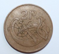 2 пенса 1971г. Ирландия, Птица ,состояние VF-XF - Мир монет