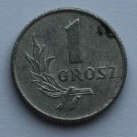 1 грош 1949г. Польша, алюминий,состояние VF - Мир монет