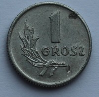 1 грош 1949г. Польша, алюминий,состояние VF-XF - Мир монет