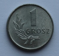 1 грош 1949г. Польша, алюминий,состояние ХF - Мир монет