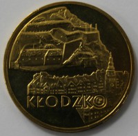 2 злотых 2007 г.  Польша. Клодзко , состояние UNC. - Мир монет