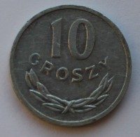 10 грошей 1980г. Польша,алюминий,состояние XF - Мир монет