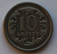 10 грошей 2001г. Польша, состояние  - Мир монет