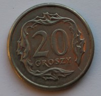 20 грошей 2005г. Польша, состояние  - Мир монет