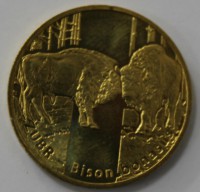 2 злотых, 2013 г,  Польша. Зубр ,  состояние UNC. - Мир монет