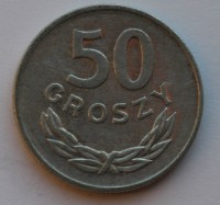 50 грошей 1983г. Польша,алюминий,состояние VF-XF - Мир монет