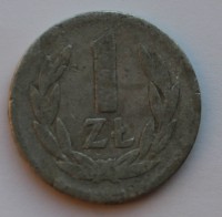 1 злотый 1949г. Польша,алюминий,состояние F - Мир монет