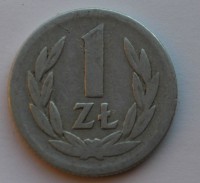 1 злотый 1949г. Польша, алюминий,состояние VF - Мир монет