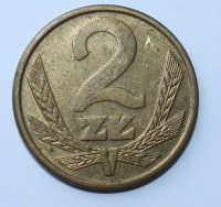 2 лотых 1986г. Польша,бронза,состояние VF - Мир монет