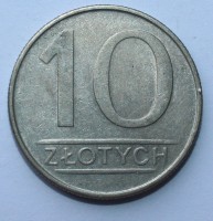 10 злотых 1987г. Польша,состояние ХF - Мир монет