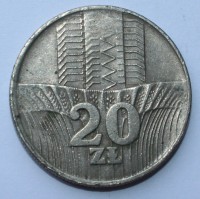 20 злотых 1976г. Польша,состояние VF - Мир монет