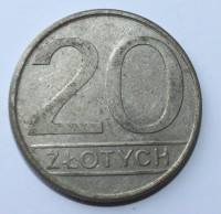 20 злотых 1985г. Польша,состояние VF - Мир монет