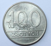 100 злотых 1990г. Польша,состояние ХF - Мир монет