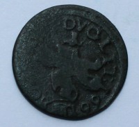 Солид (боратинка) 1661г. Ян 2-й Казимир, медь, оригинал, состояние VF. - Мир монет