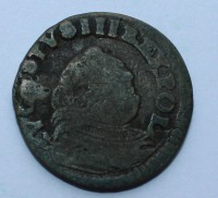 1 грош 1751г. Польша.Саксония, Август 3-й,  медь,состояние F+ - Мир монет