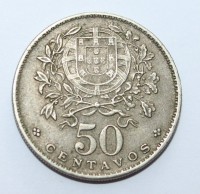 50 сентаво 1968г. Португалия, состояние XF - Мир монет