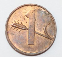 1 раппен 1971г. Швейцария, бронза,состояние XF - Мир монет