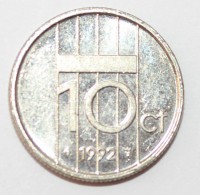 10 центов  1992г. Нидерланды,состояние XF. - Мир монет