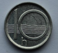 10 галер 1997г. Чехия, алюминий, состояние XF - Мир монет