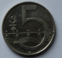 5 кроны 2010г. Чехия, никель, состояние VF - Мир монет