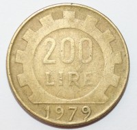 200 лир 1979г. Италия, состояние VF - Мир монет