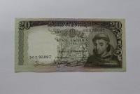 Банкнота  20 эскудо 1964г. Португалия. Портрет Святого Антония, состояние XF-UNC - Мир монет