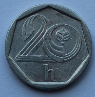 20 галер 1994г. Чехия,алюминий,состояние XF - Мир монет