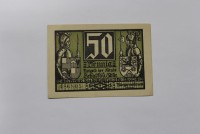 Банкнота нотгельд  Германии  50 пфенниг 1921г. Шольте. Рыцарский замок ,состояние AU. - Мир монет