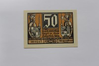 Банкнота нотгельд Германии  50 пфенниг 1921г. Шольте. Рыцарский поединок, состояние AU. - Мир монет