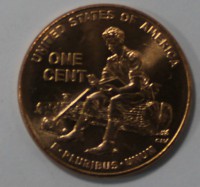 1 цент  2009г. США. Юность в Индиане , состояние UNC.. - Мир монет