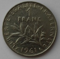 1 франк 1961г. Франция,состояние VF-XF - Мир монет